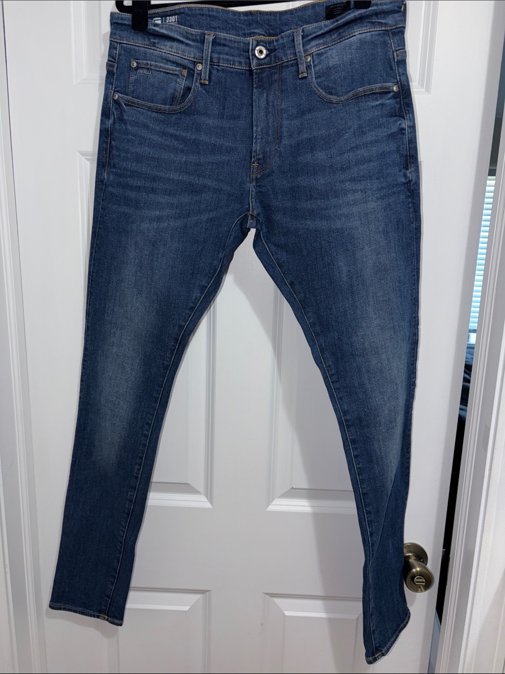 Men's Slim Straight Blue Jeans